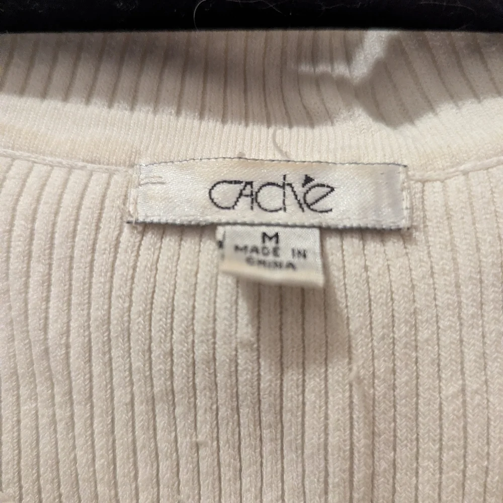 Cache Cream Ribbed Sweater - Picture 2 of 4